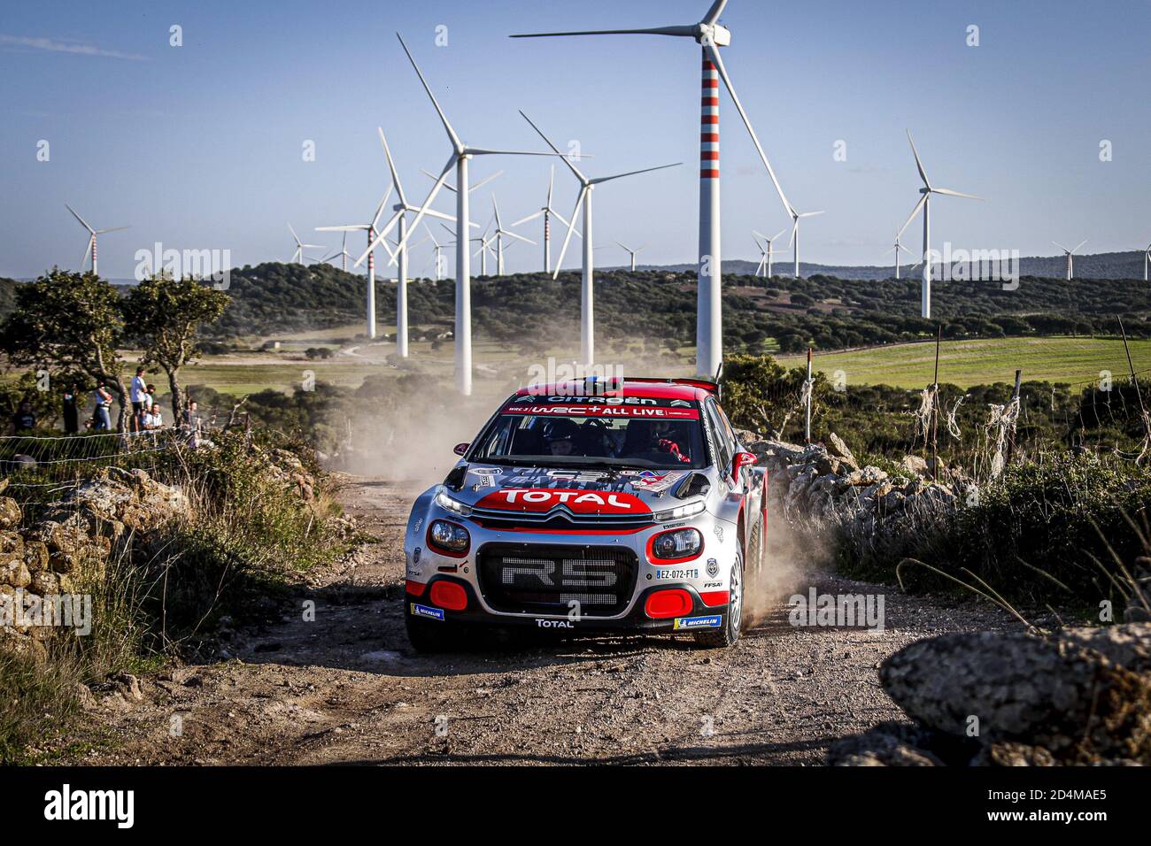 37 ROSSEL Yohan, FULCRAND Benoit, Citroen C3 R5, PH Sport, WRC 3, action during the 2020 Rally Italia Sardegna, 6th round of the 2020 FIA WRC Championship from October 8 to 11, 2020 at Alghero, Sardegna in Italy - Photo Paulo Maria / DPPI Credit: LM/DPPI/Paulo Maria/Alamy Live News Stock Photo