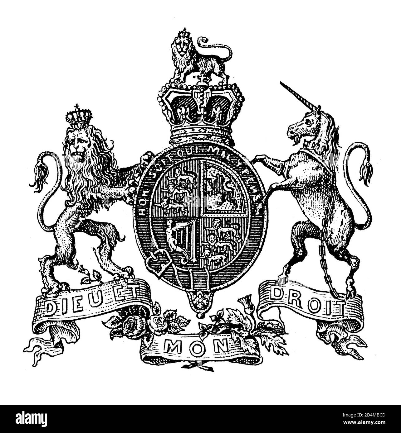 United kingdom coat of arms Black and White Stock Photos & Images - Alamy