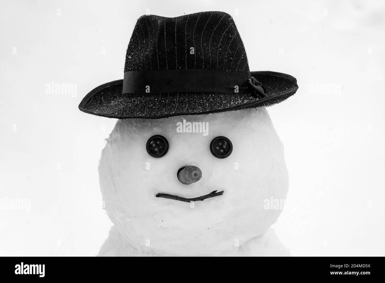 Funny Snowman In Stylish Hat And Scarf On Snowy Field New Year Concept Cute Little Snowman 6273