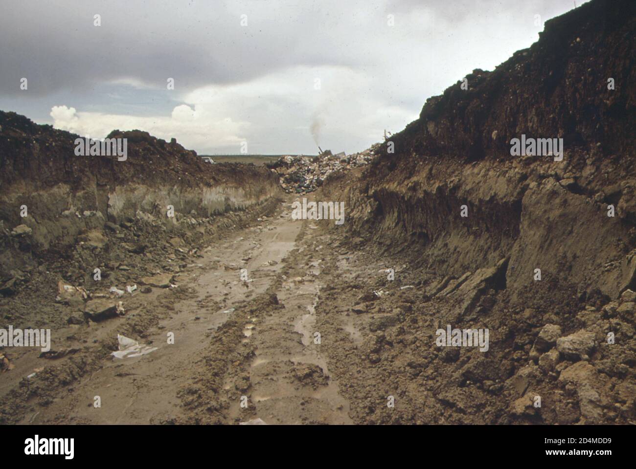 Boulder County's land fill dump. Solid wastes are dumped in trenches