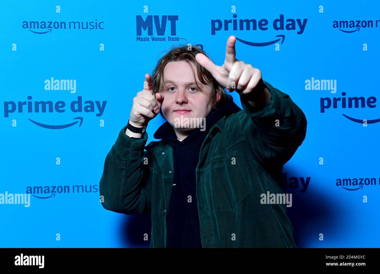 EDITORIAL USE ONLY Singer Lewis Capaldi performs at Sneaky Pete's in Edinburgh for Prime Day Live - a free, livestreamed event presented by Amazon Music, in support of Music Venue Trust to raise awareness and funds for UK music venues. Stock Photo