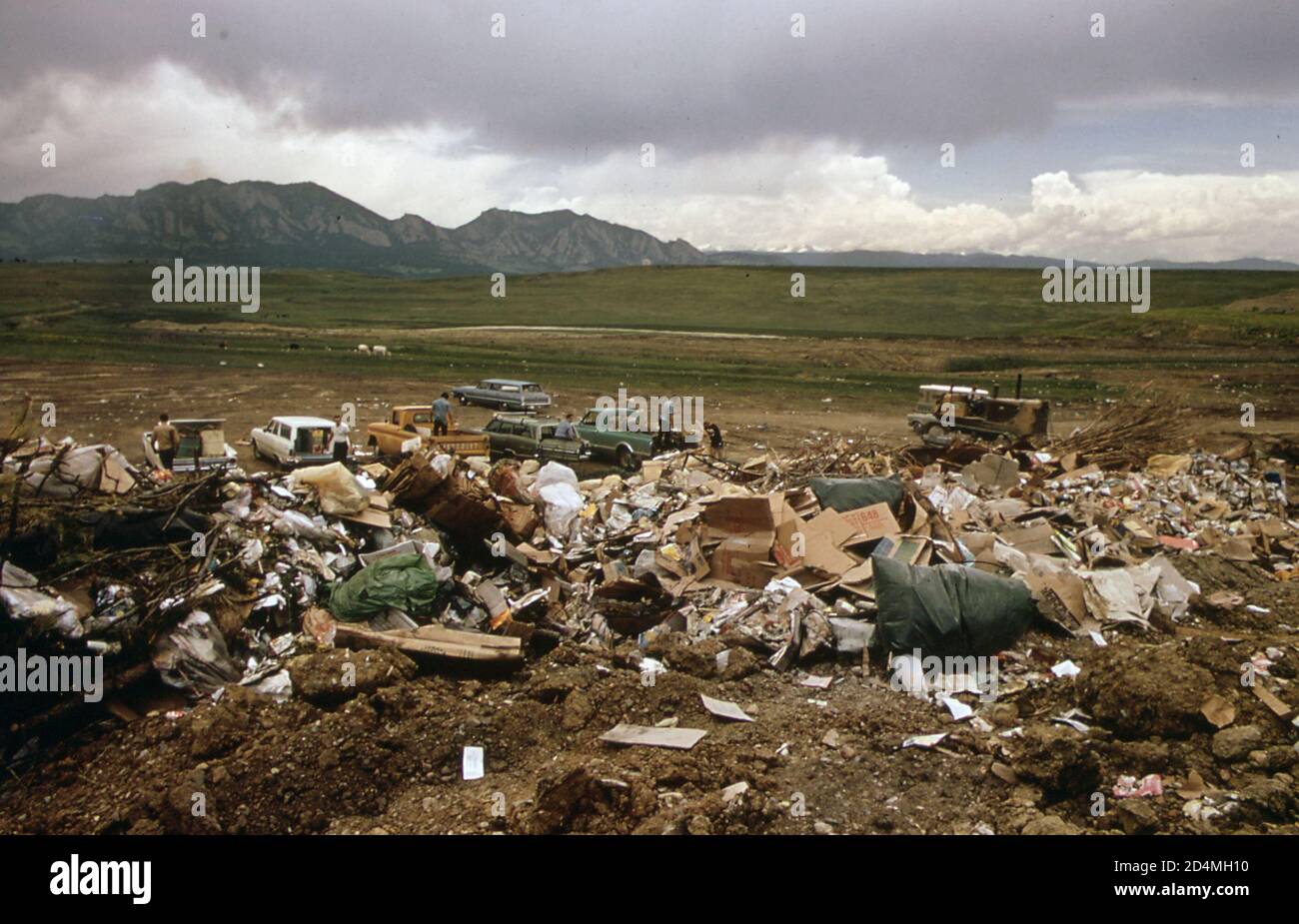 Boulder county's landfill dump. Solid waste is dumped into trenches and