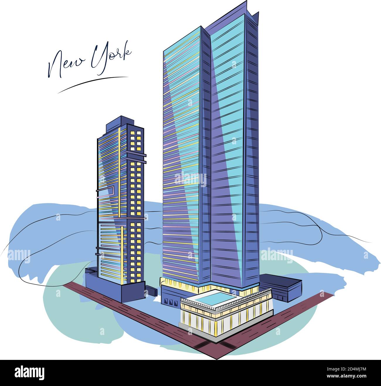 Cityscape of New York Stock Vector