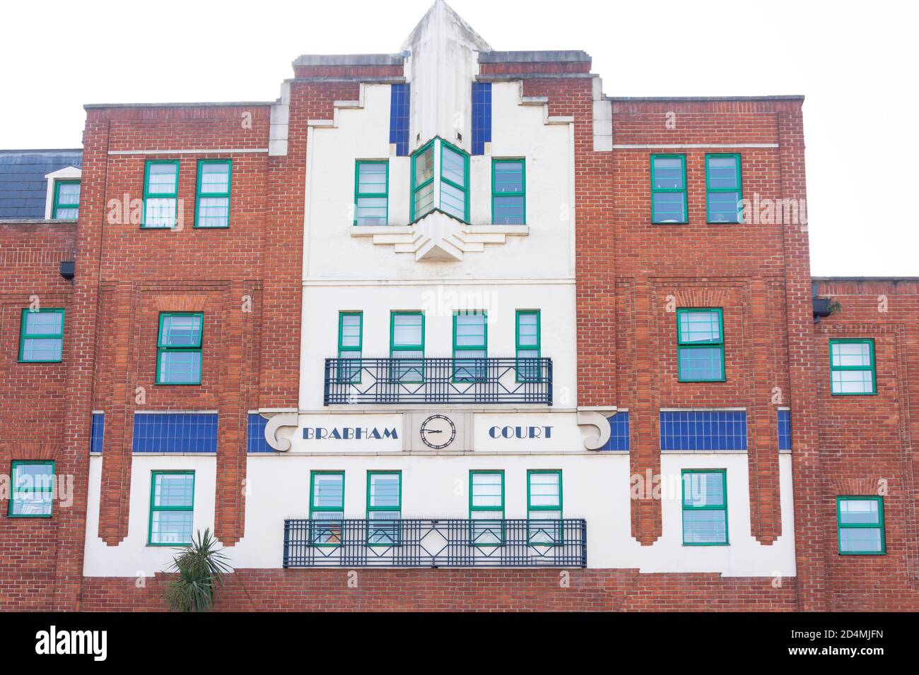 Art Deco Brabham Court building, Central Road, Worcester Park, London