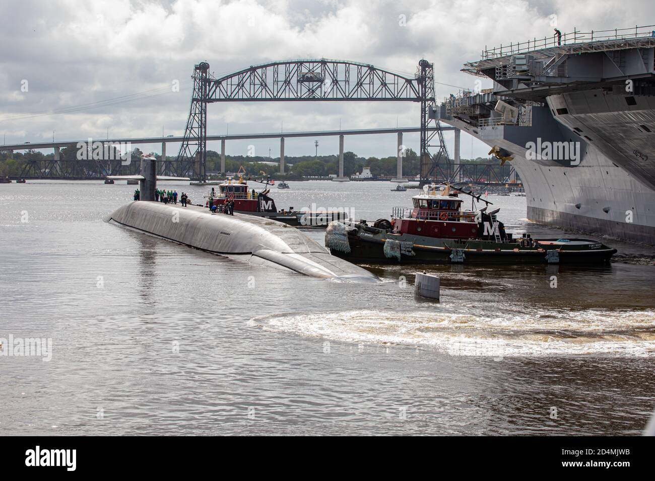USS Wyoming (SSBN 742) has returned to the fleet following completion of its Norfolk Naval Shipyard (NNSY) Engineered Refueling Overhaul (ERO) Oct. 9. Stock Photo
