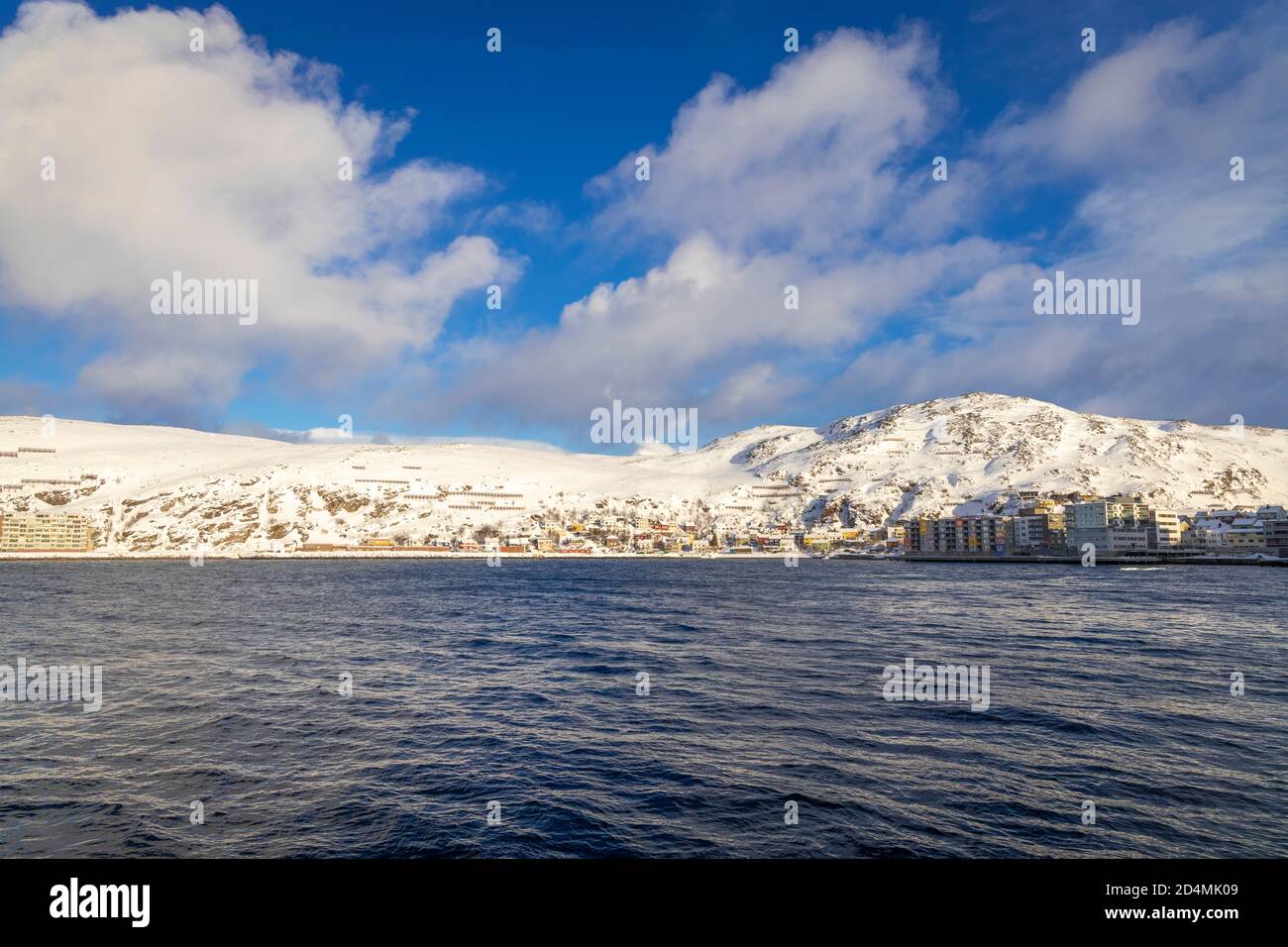 Colourful houses in Hammerfest the most northerly town in North Norway