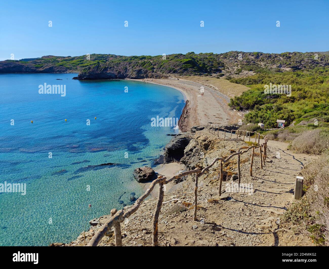 View of Cala d'en Tortuga, Menorca, Spain Stock Photo
