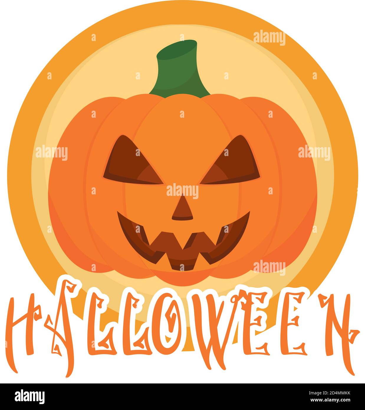 Isolated pumpkin halloween holiday october icon- Vector Stock Vector