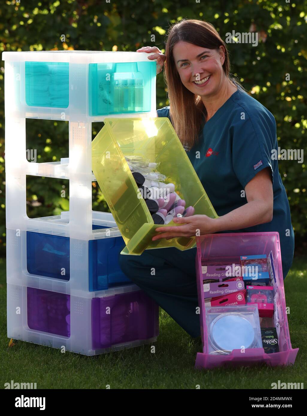 Photographed with one of her rainbow boxes hi-res stock photography and ...