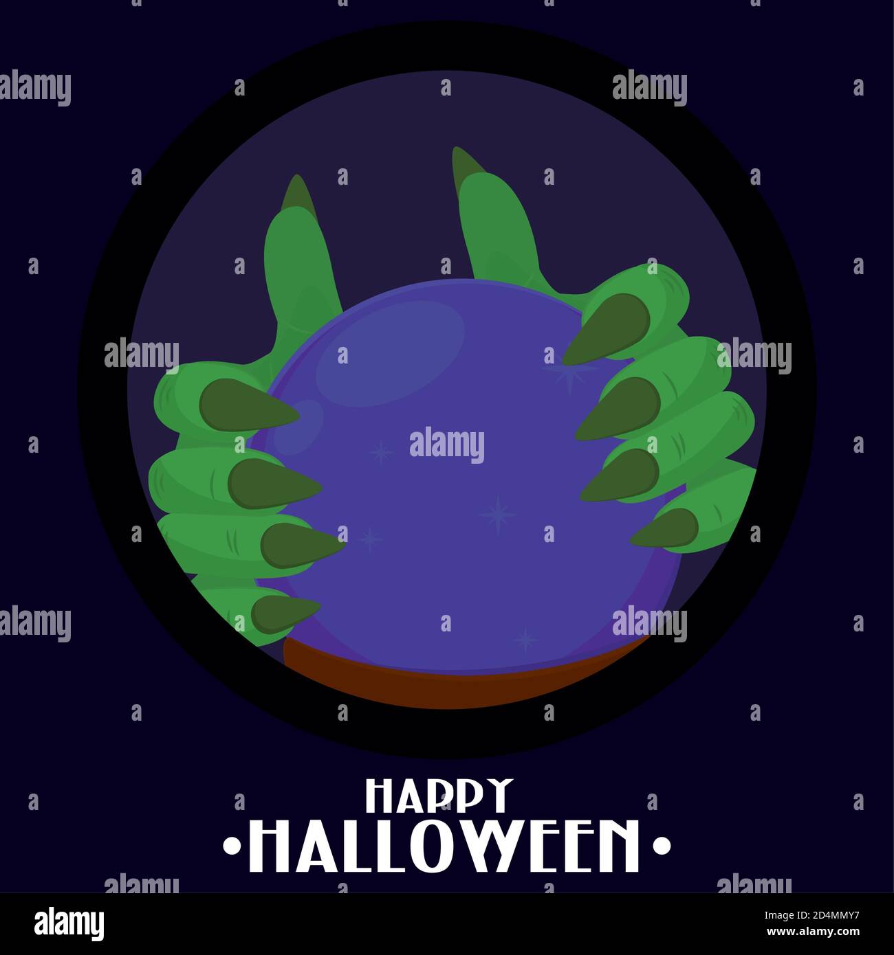 Isolated scary halloween holiday october poster Vector Stock Vector