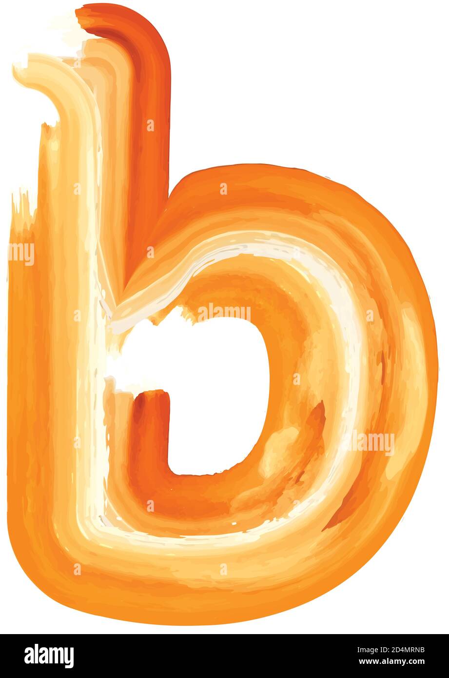 Abstract Oil Paint Letter b Vector illustration Stock Vector Image ...