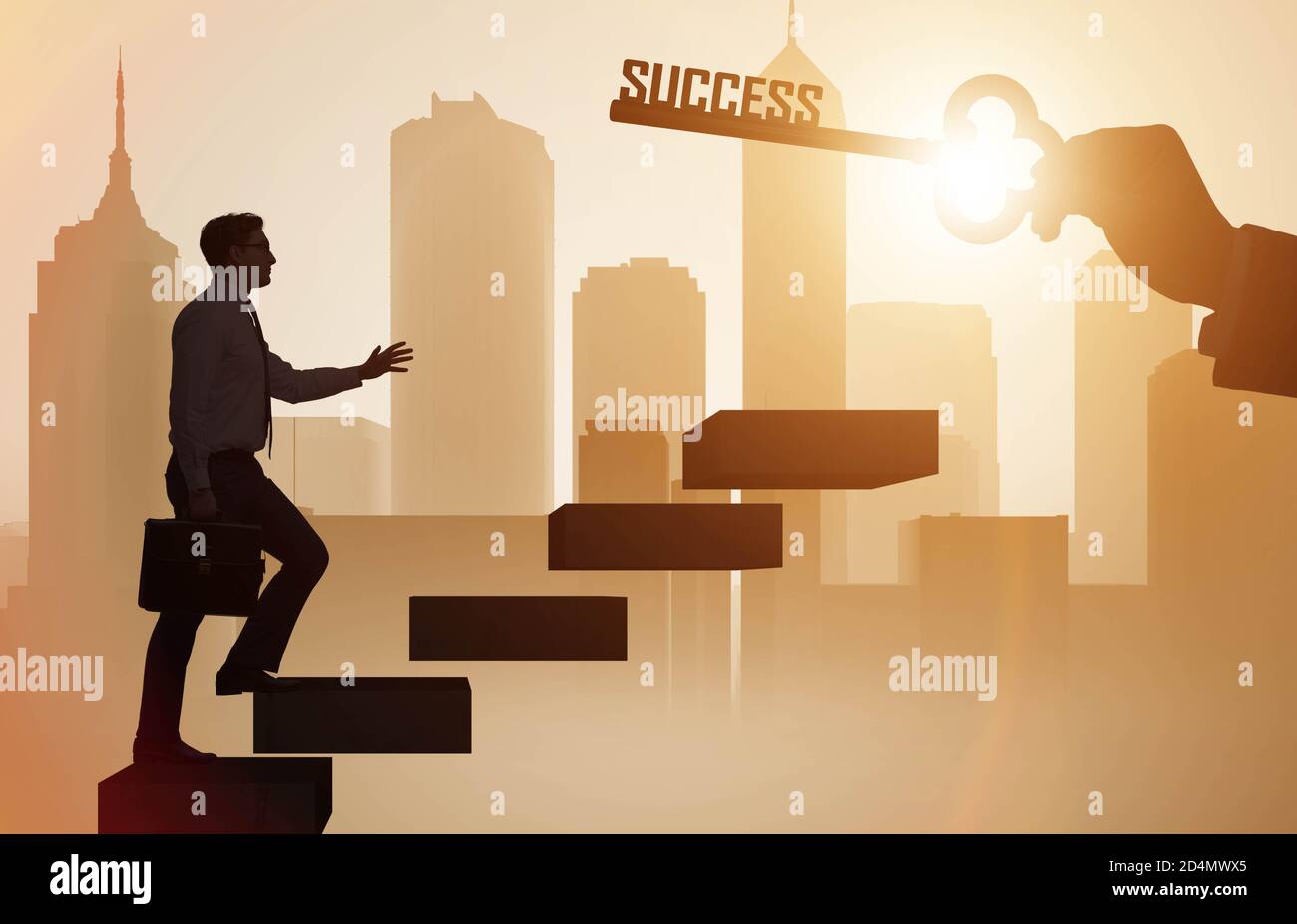 The businessman climbing the career ladder of success Stock Photo - Alamy