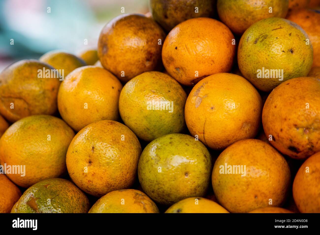 Closeup of Rangpur limes in a market Stock Photo Alamy
