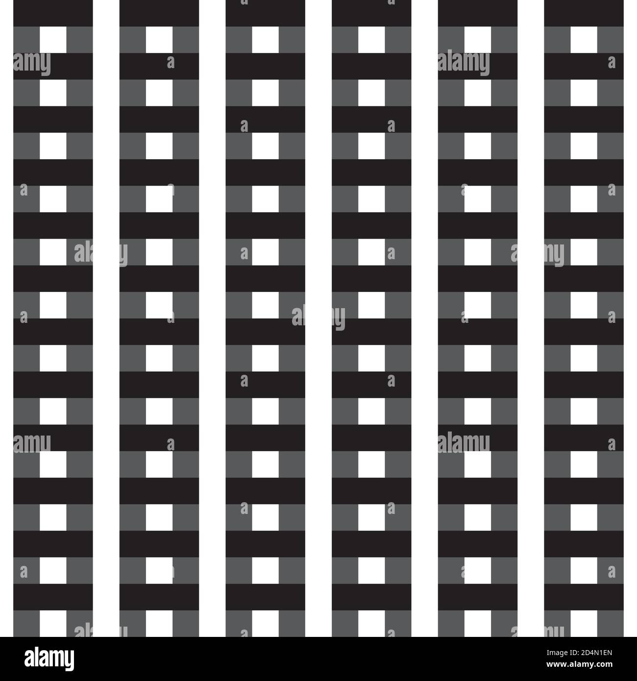 Pattern with interlacing black and white streaks Stock Vector