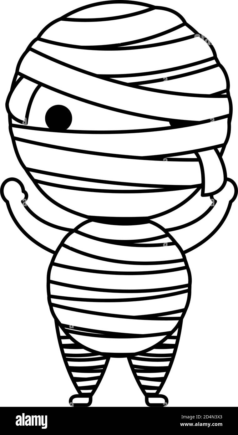 happy halloween cute mummy character vector illustration design Stock Vector Image & Art - Alamy