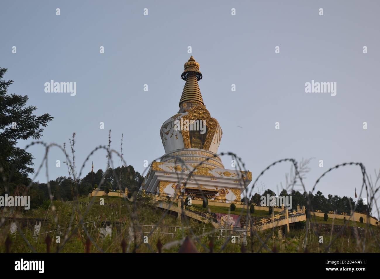 A buddhist school called gumba. The picture is of gumba named 'chiseni' in the hills of Kathmandu, Nepal. It's a beautiful place for tourism. Stock Photo