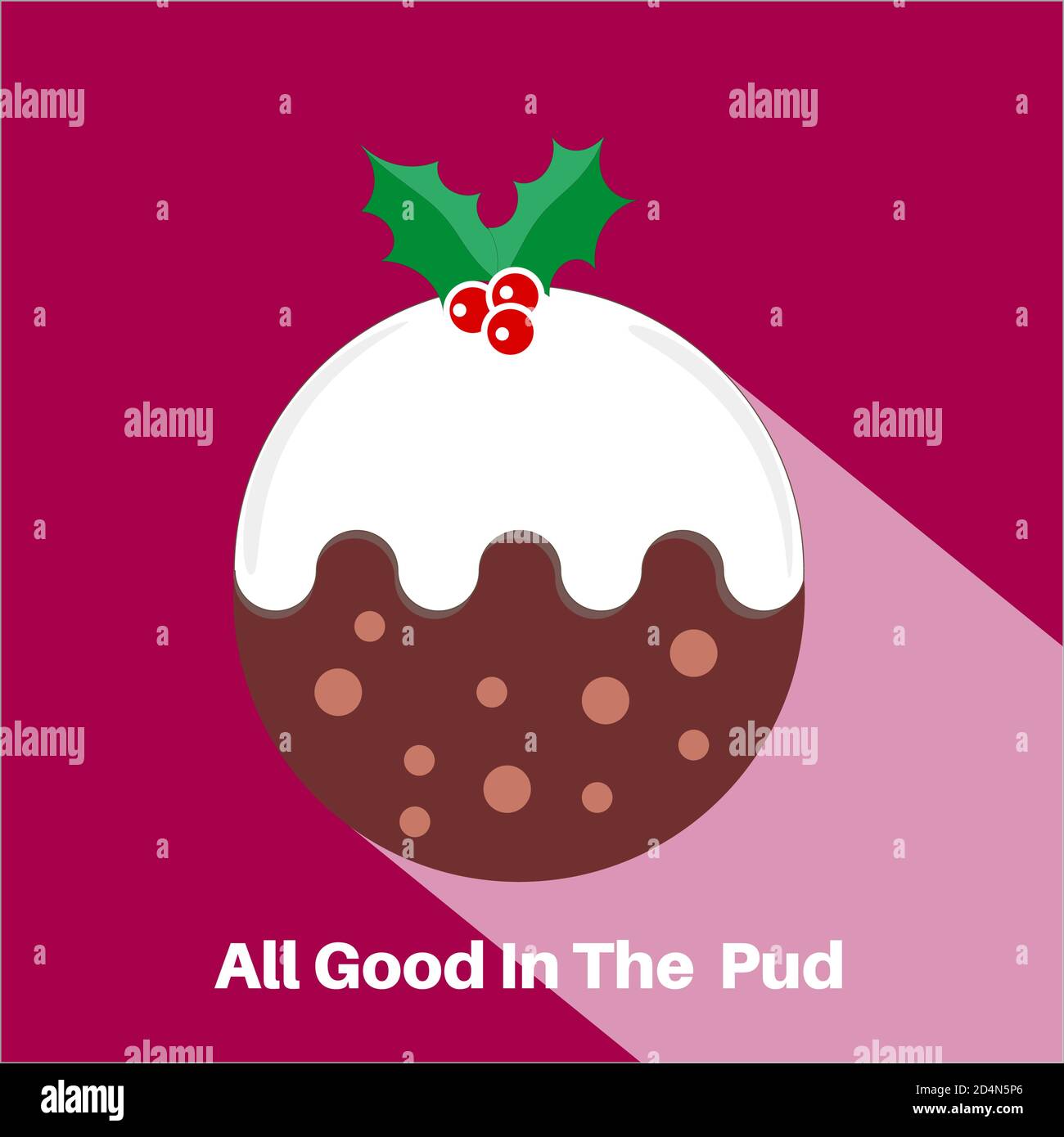 Christmas Pudding Vector Stock Vector