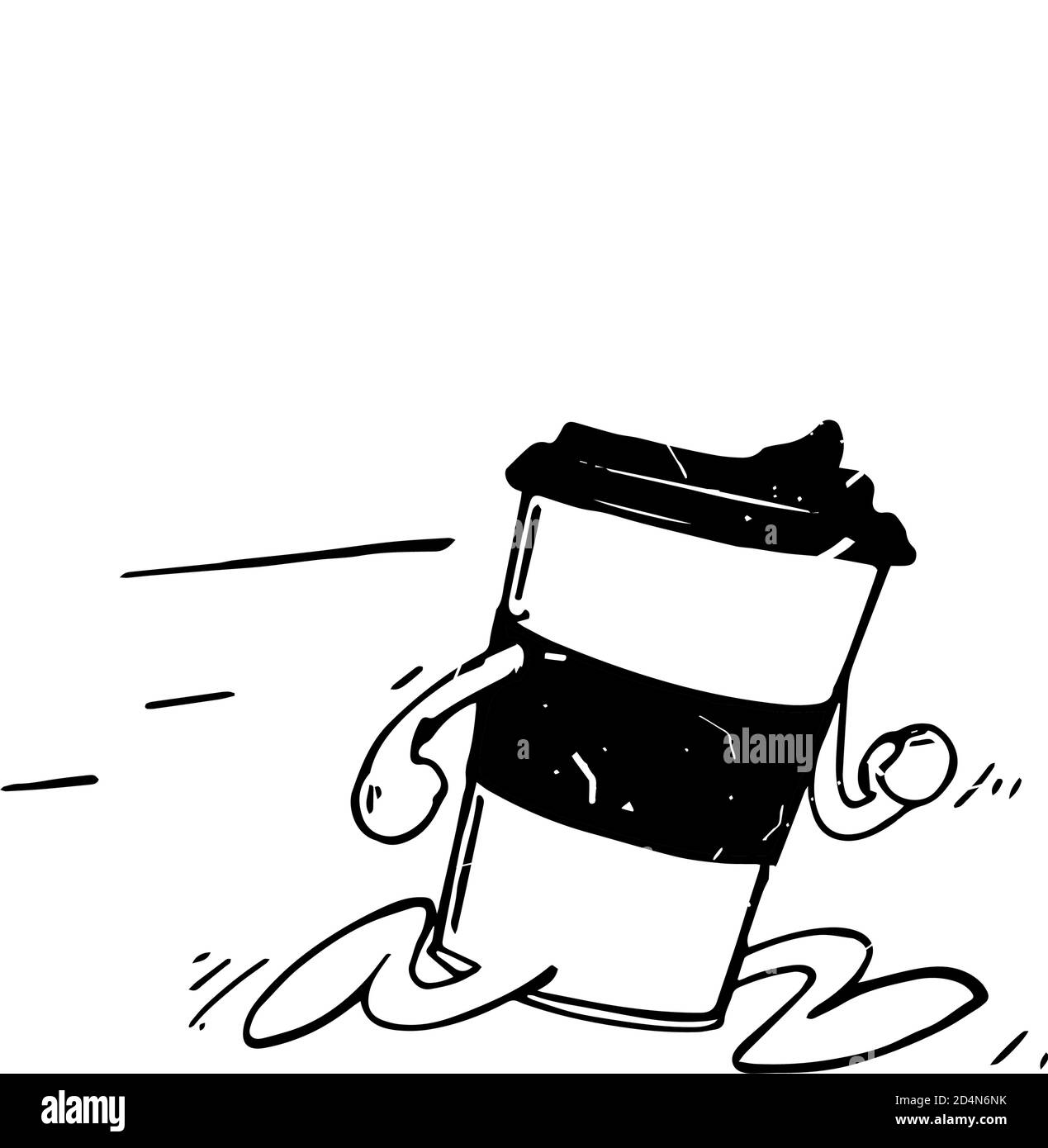 Coffee to Go, cartoon character Stock Vector
