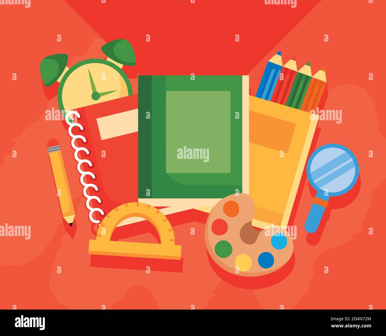 school supplies elements tools icons vector illustration design Stock Vector