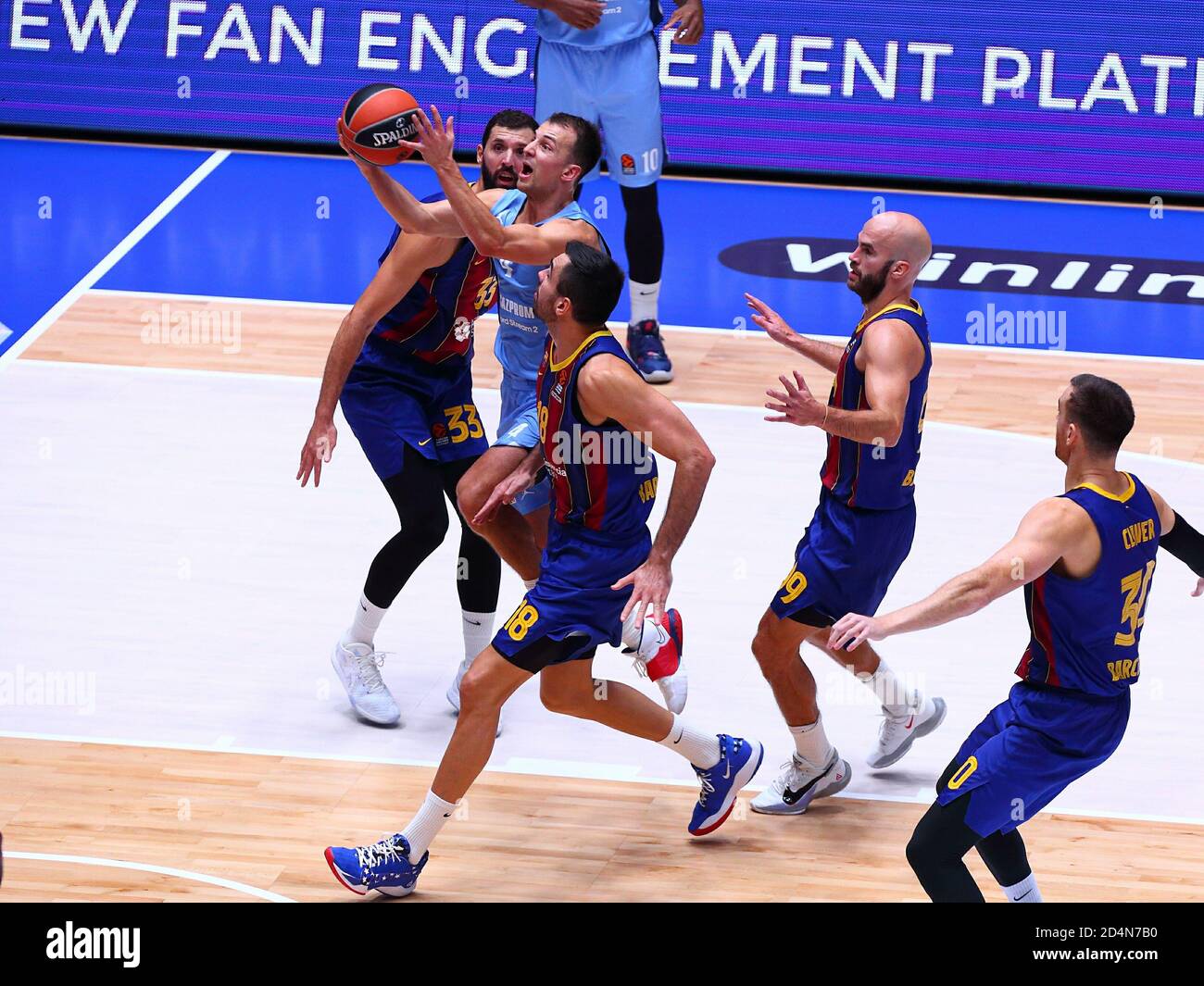 Basketball. Euroleague. BC Zenit - BC Barcelona. Player BC Zenit Kevin  Pangos 4 Stock Photo - Alamy