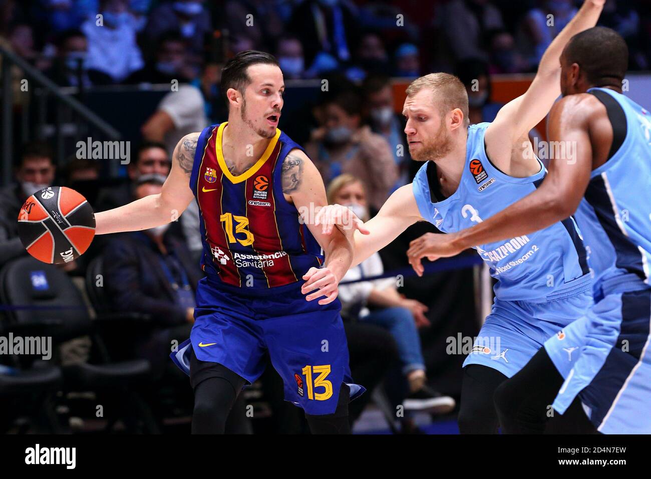 Basketball. Euroleague. BC Zenit - BC Barcelona. Player BC Zenit Denis  Zakharov 3 Stock Photo - Alamy