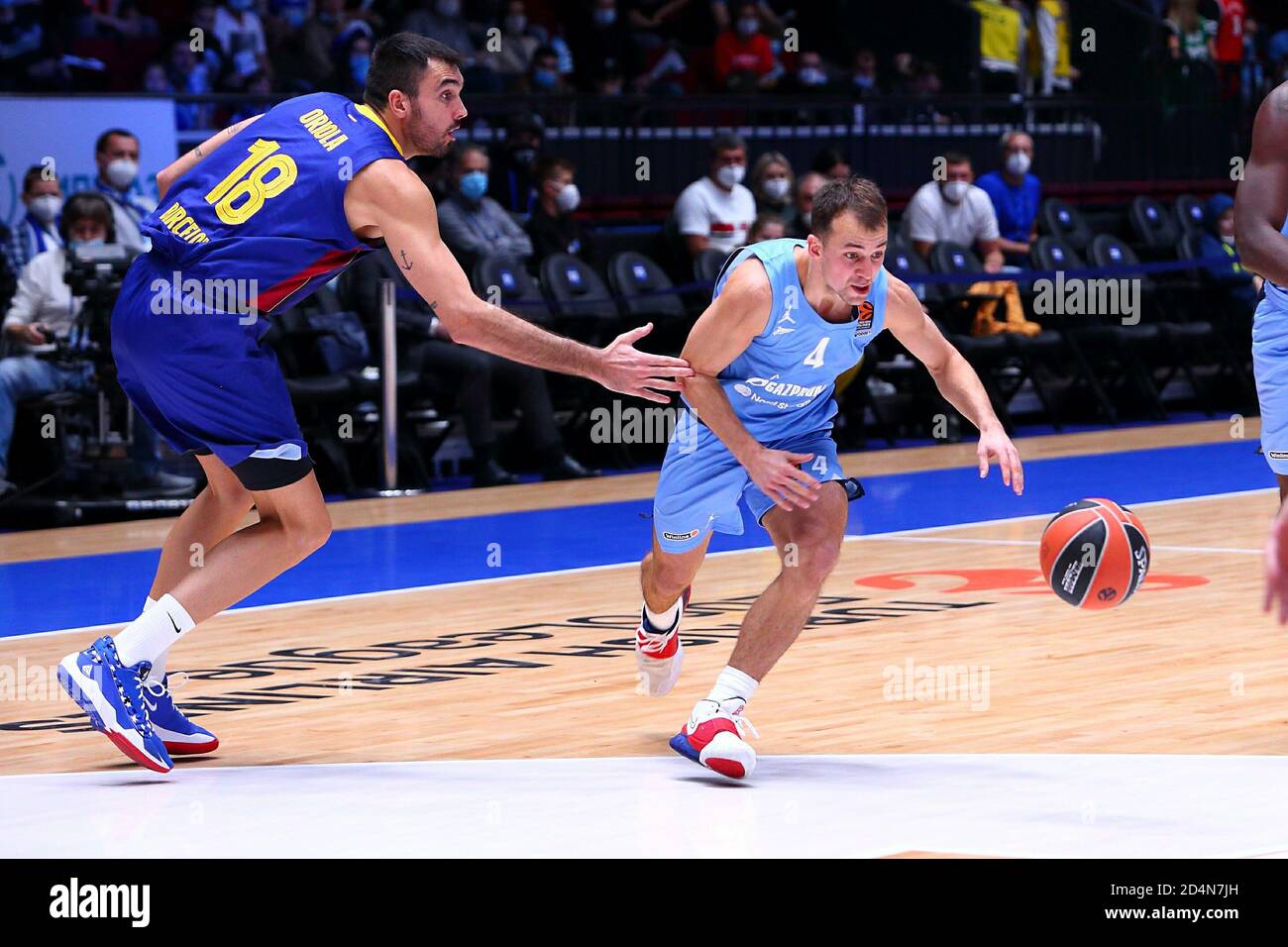 Basketball. Euroleague. BC Zenit - BC Barcelona. Player BC Zenit Stock  Photo - Alamy