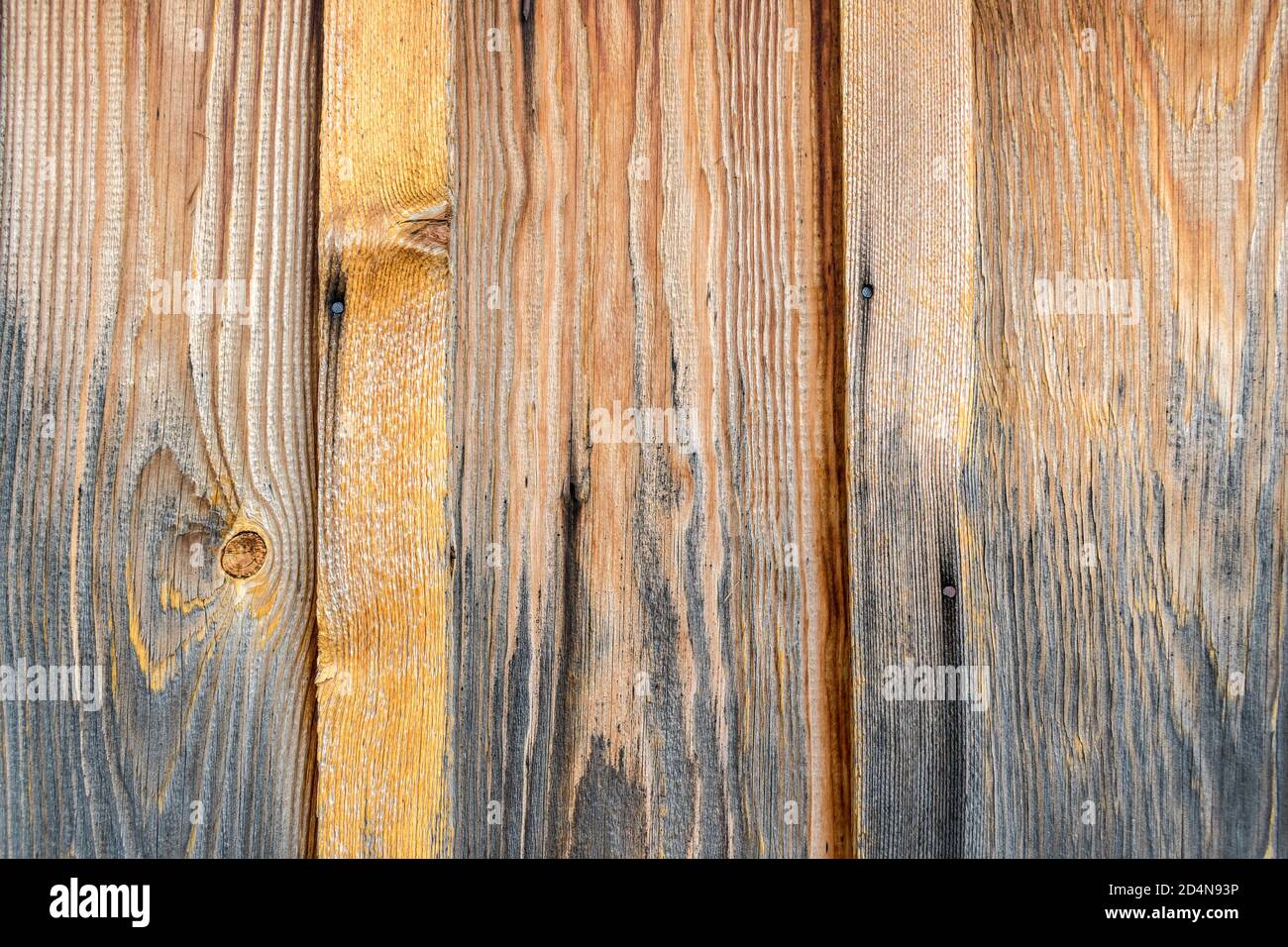 Texture, background, old panels from natural wood Stock Photo