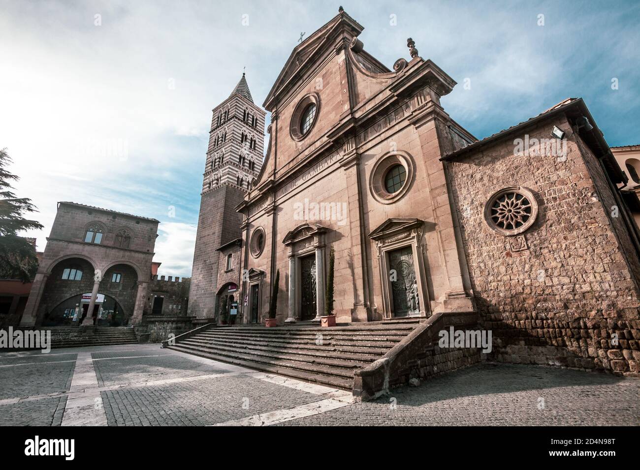 Viterbo, Italy. January 22, 2017 Viterbo Cathedral. Italian Duomo di