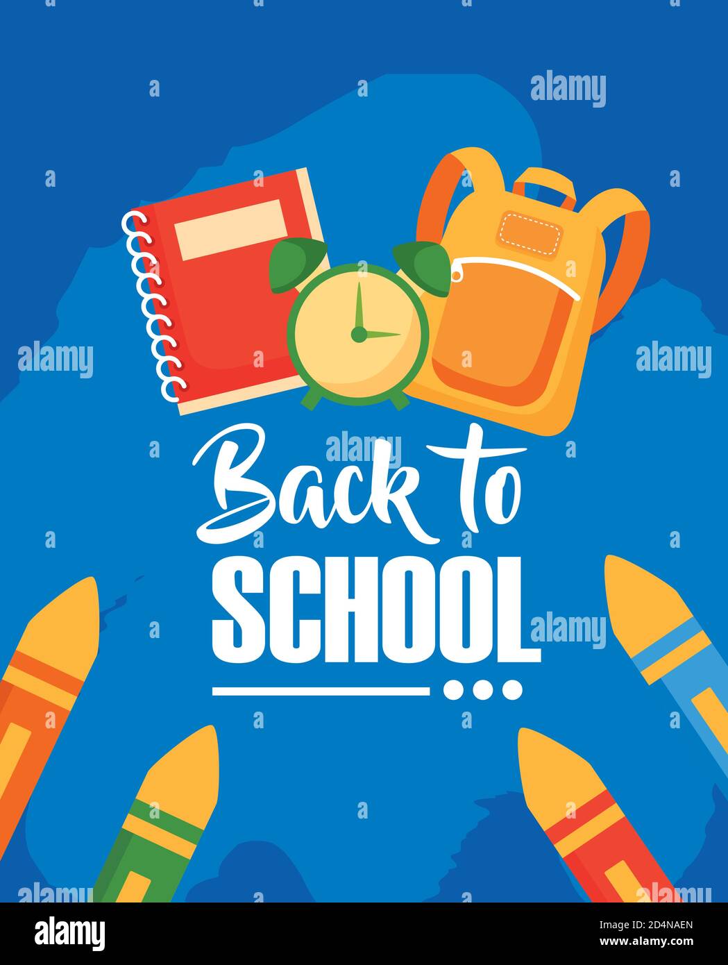 back to school poster with vector illustration design Stock Vector ...