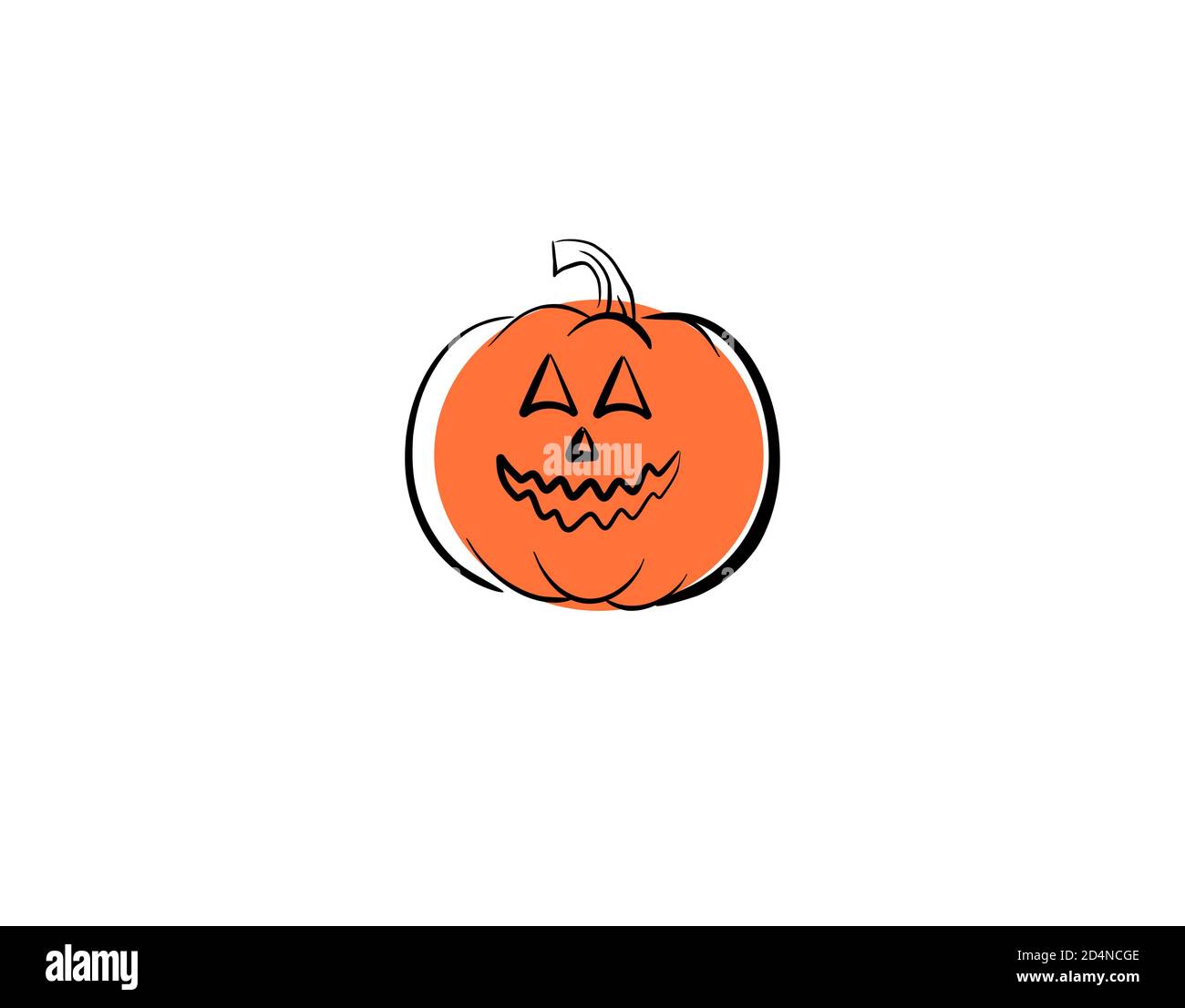 pumpkin Halloween icon character on white background in vector ...