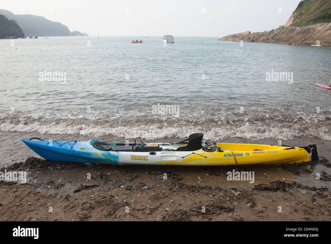 kayaking Combe Martin bay North Devon Stock Photo - Alamy