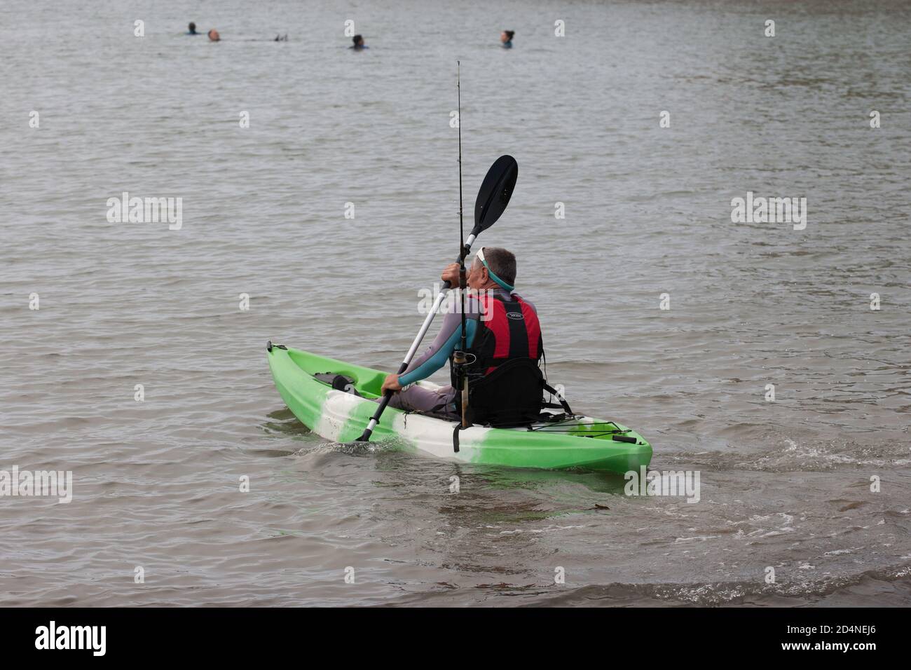kayaking Combe Martin bay North Devon Stock Photo Alamy