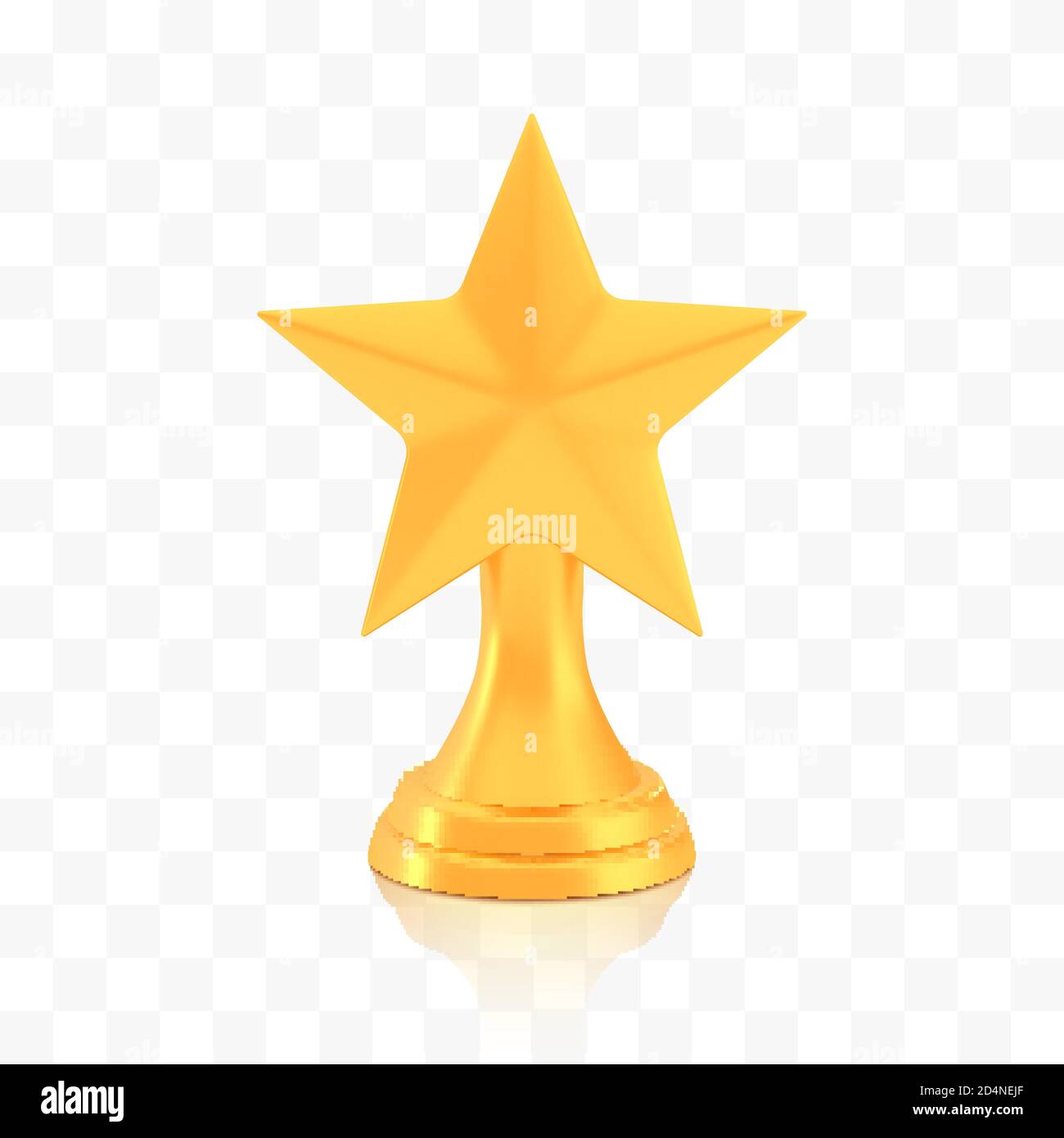 Winner star cup award, golden trophy logo isolated on white transparent