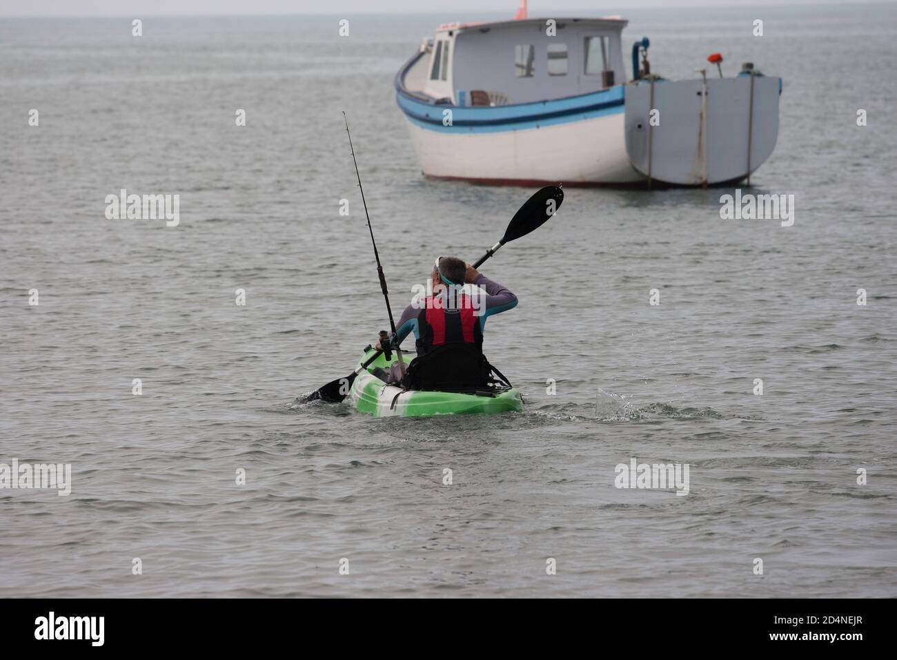 kayaking Combe Martin bay North Devon Stock Photo - Alamy