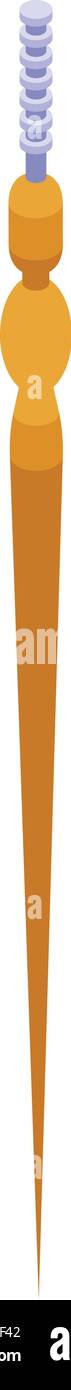 Food toothpick icon, isometric style Stock Vector