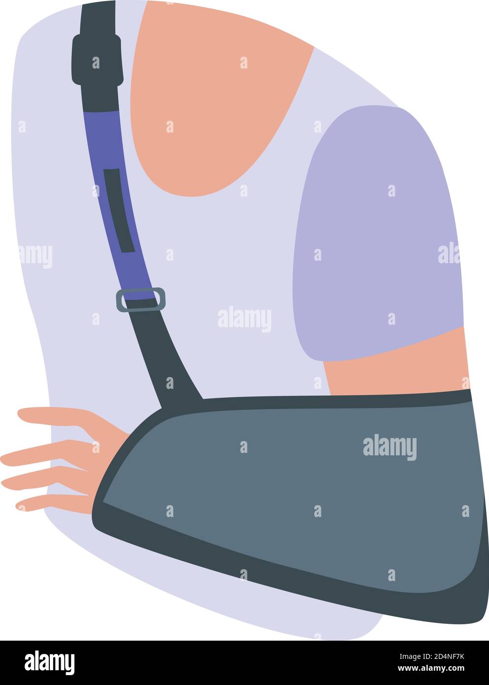 Broken arm icon, isometric style Stock Vector