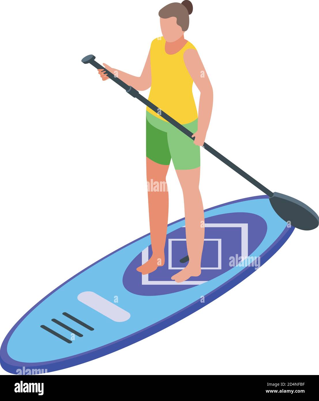 Stand up paddle icon, isometric style Stock Vector Image & Art Alamy