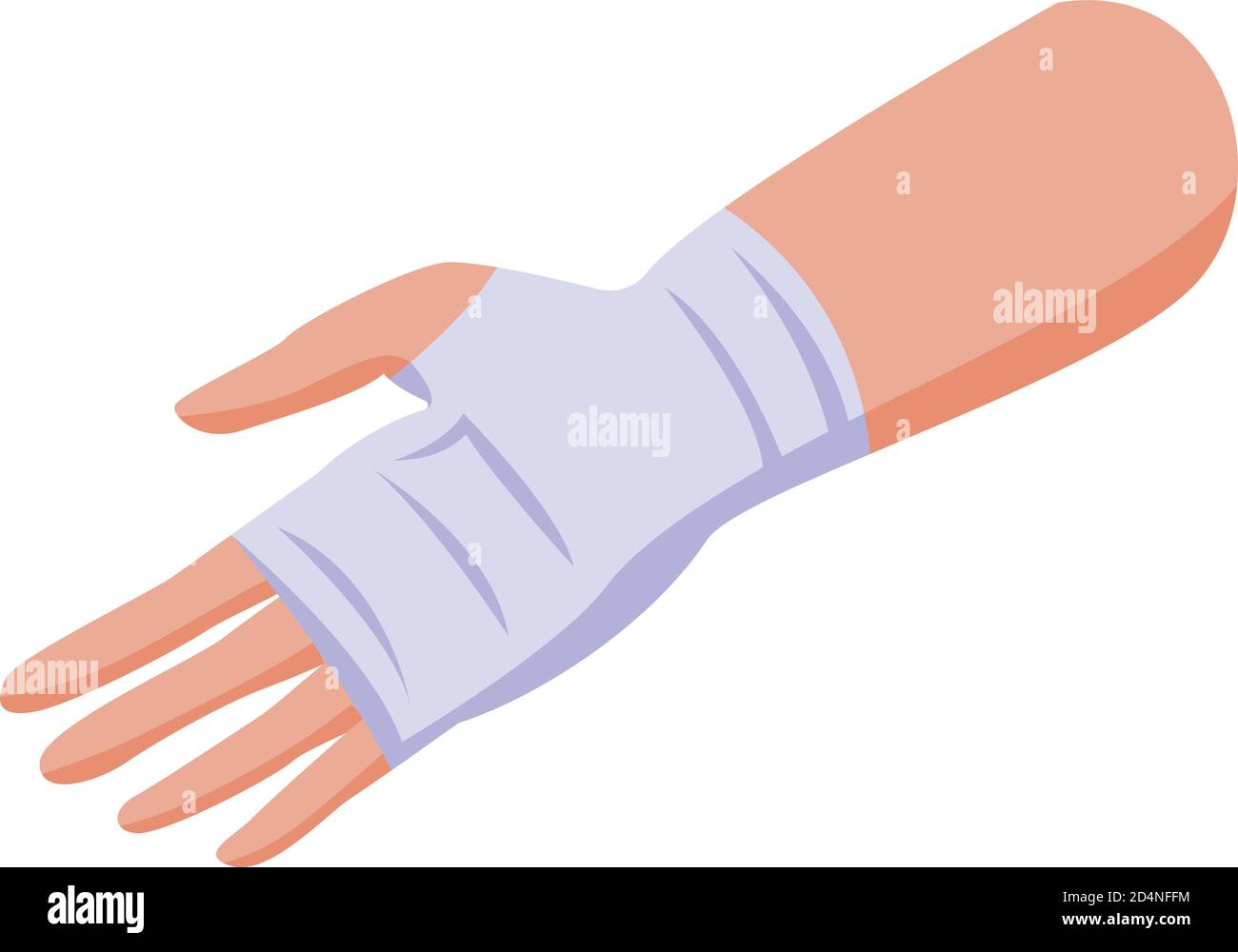 Fist bandage icon, isometric style Stock Vector