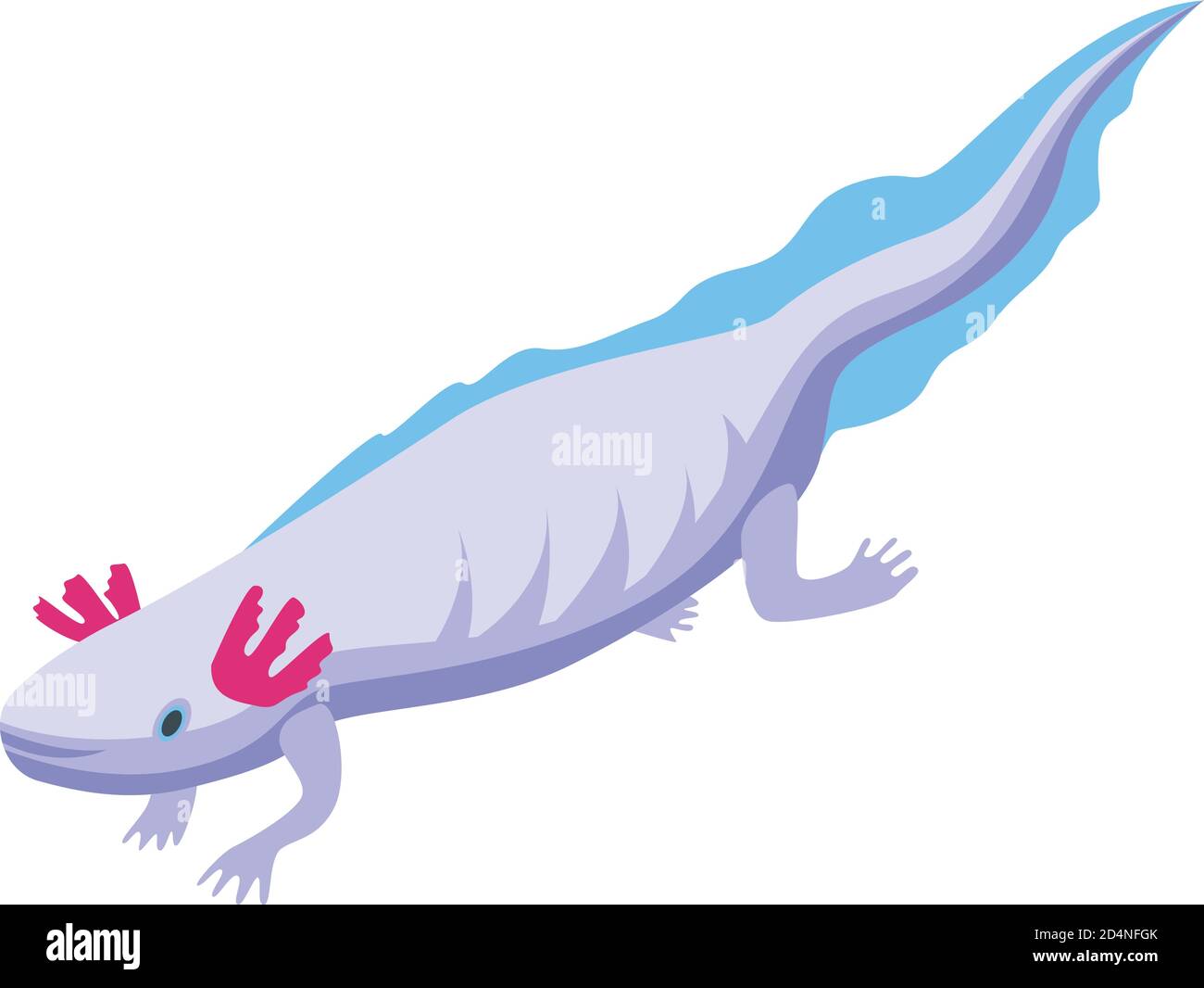 Water salamander icon, isometric style Stock Vector