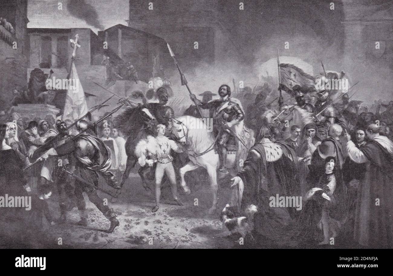 The Entry of Charles VIII. into Florence 1495 Stock Photo