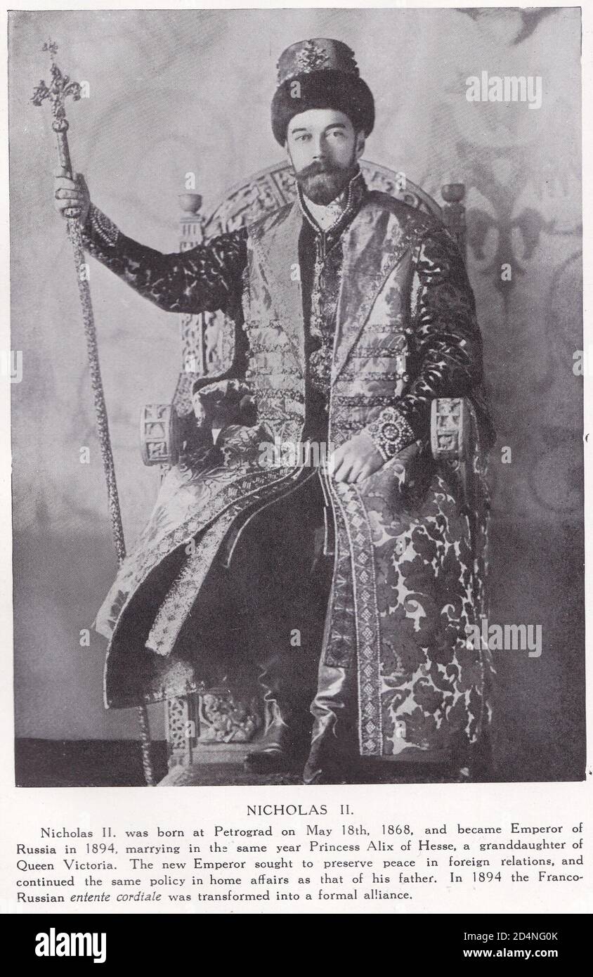 Nicholas II. - Emperor of Russia Stock Photo