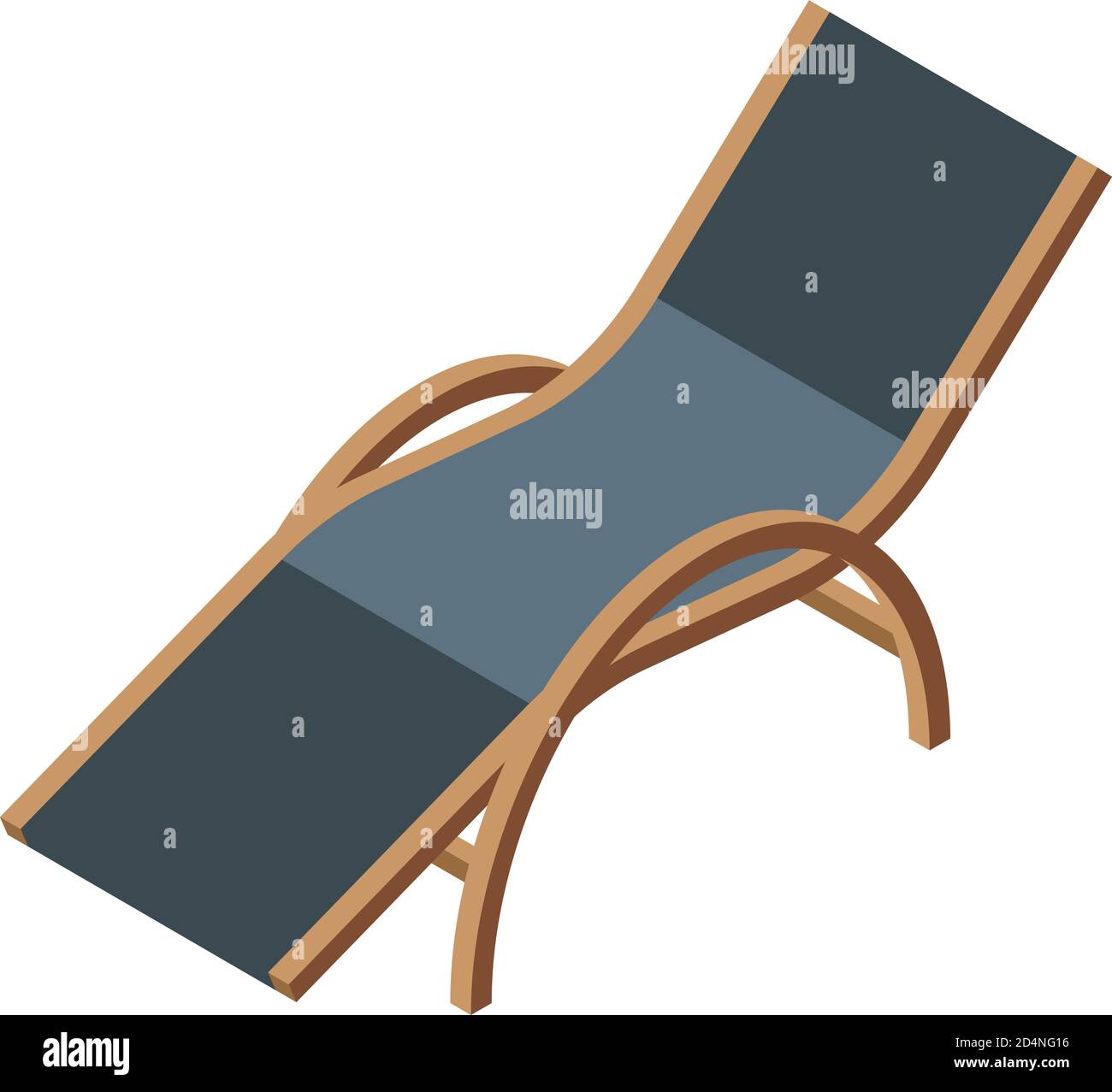 Beach chair icon, isometric style Stock Vector