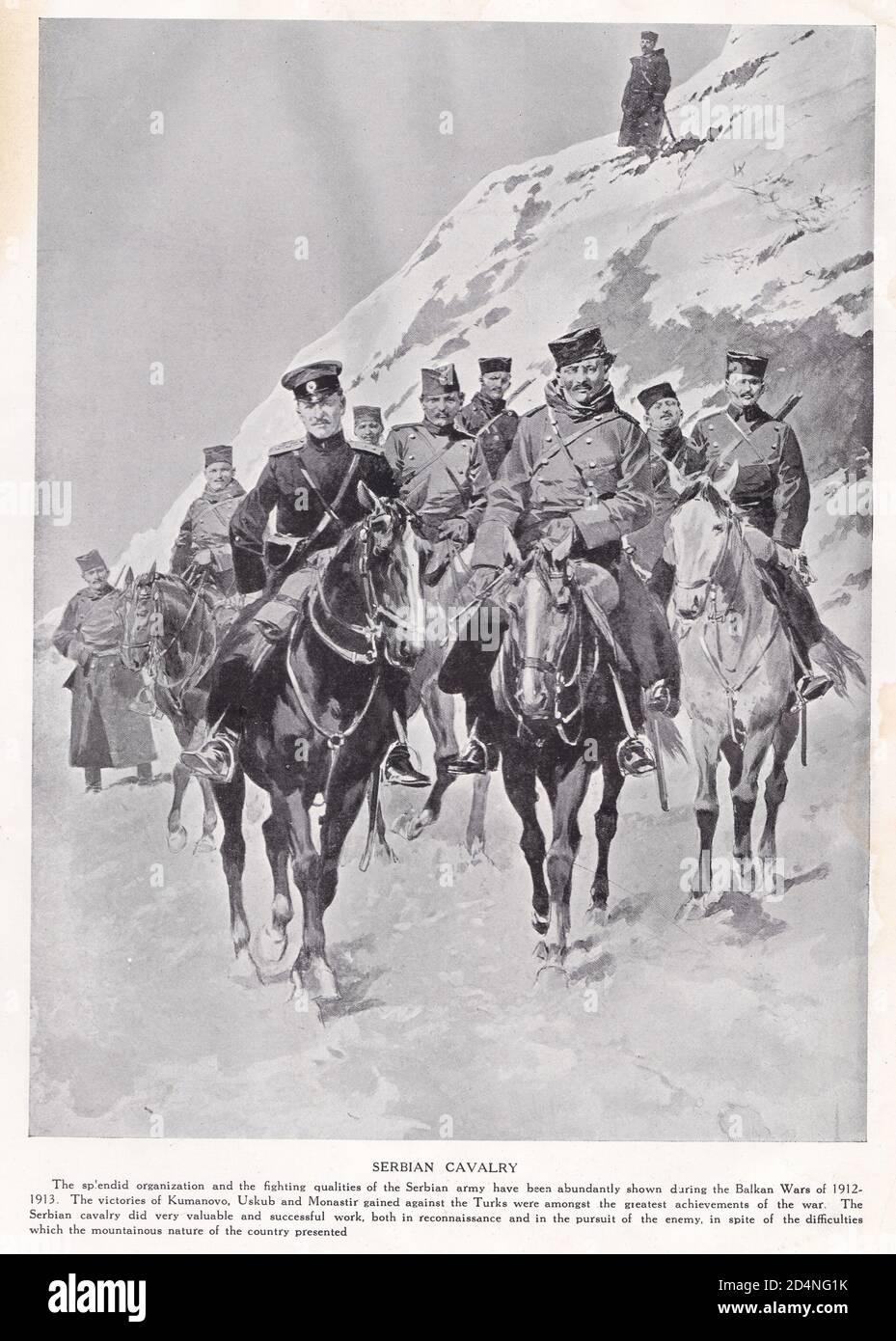 Serbian Cavalry 1912 Stock Photo