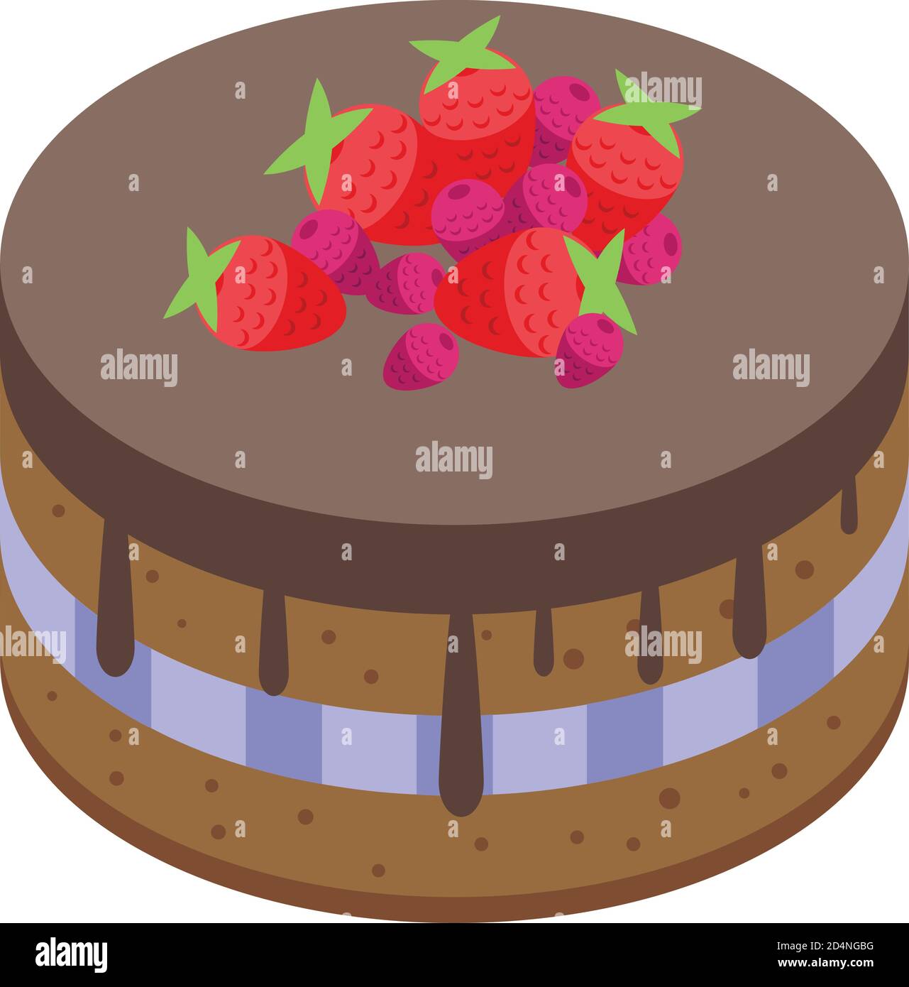 Event cake icon, isometric style Stock Vector