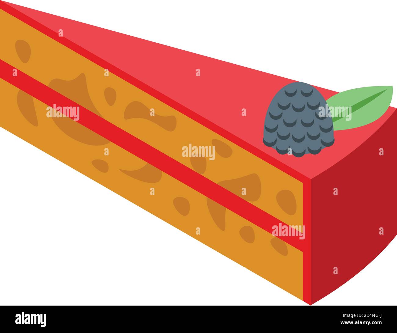 Biscuit cake icon, isometric style Stock Vector
