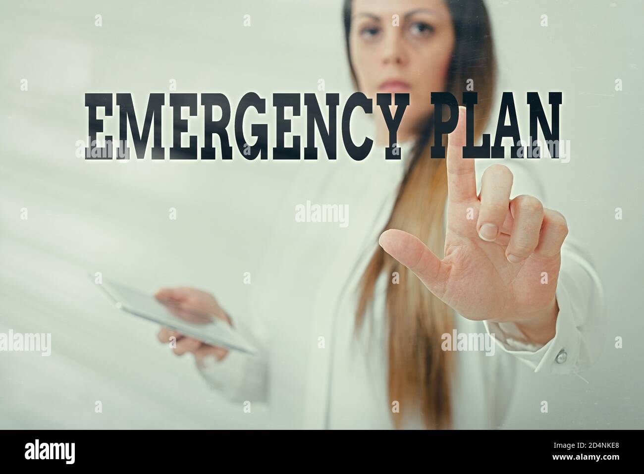 Text sign showing Emergency Plan. Business photo showcasing procedures ...
