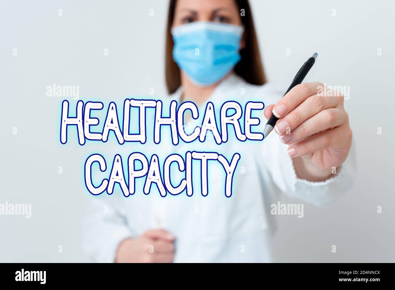 Conceptual hand writing showing Healthcare Capacity. Concept meaning