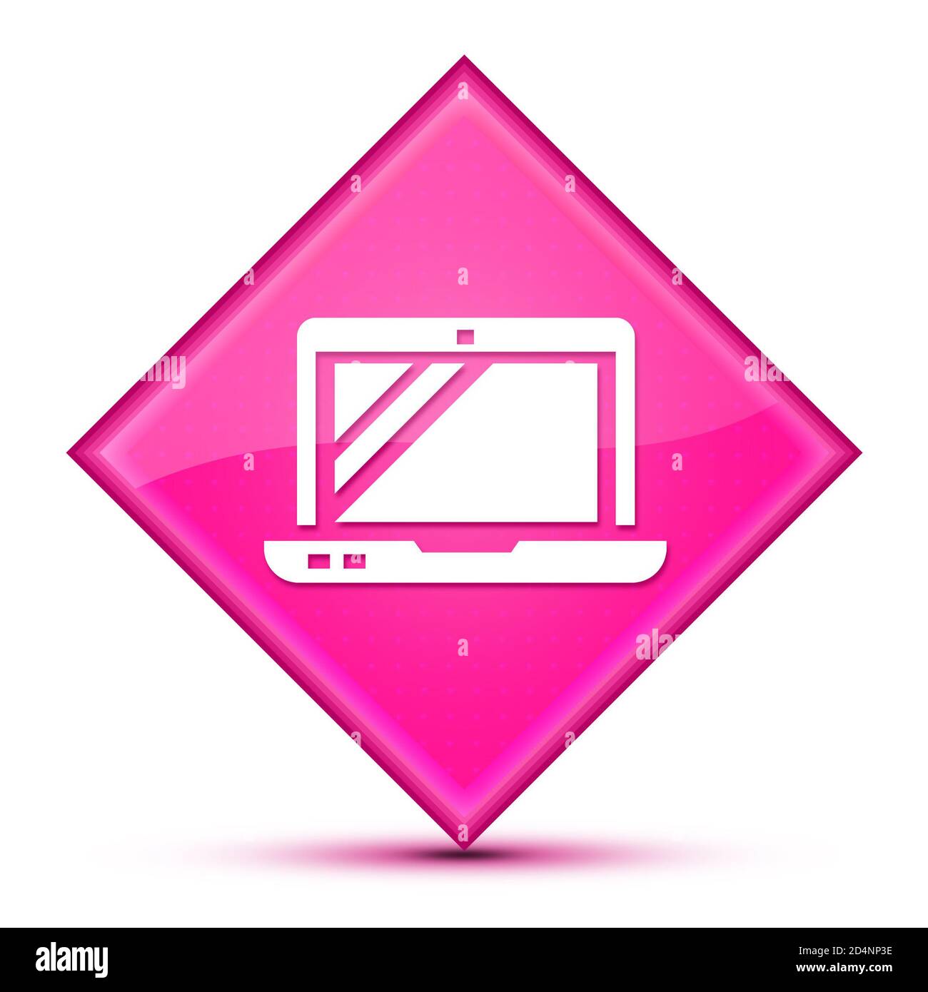 Technical skill icon isolated on luxurious wavy pink diamond button abstract illustration Stock Photo