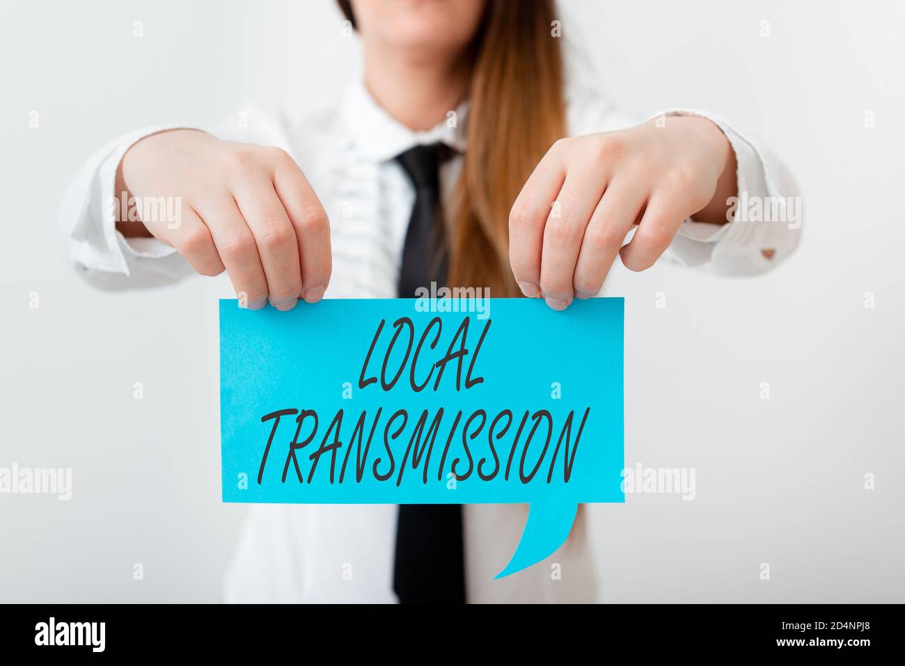 Conceptual hand writing showing Local Transmission. Concept meaning