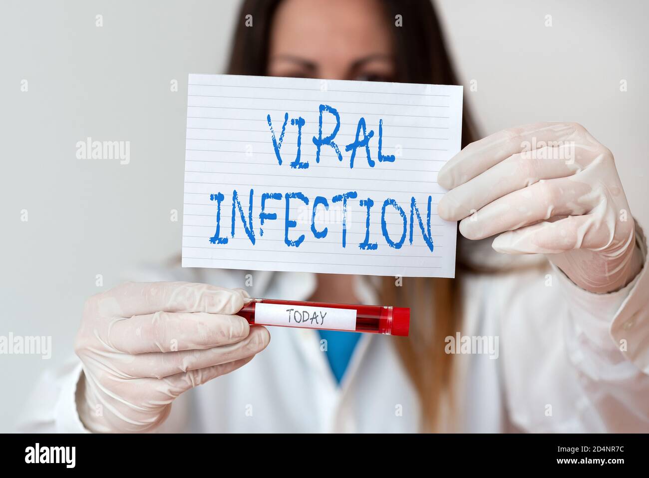 Text sign showing Viral Infection. Business photo showcasing Specific ...